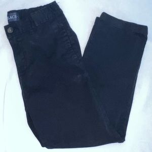 Children’s place black sz 7 uniform style pants with built in adjustable waist
